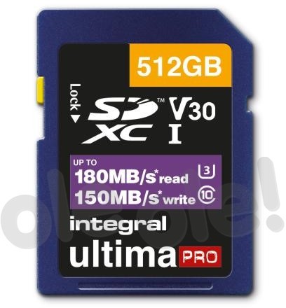 Integral Professional High Speed SDXC V30 UHS-I U3 512GB KC_47025-0