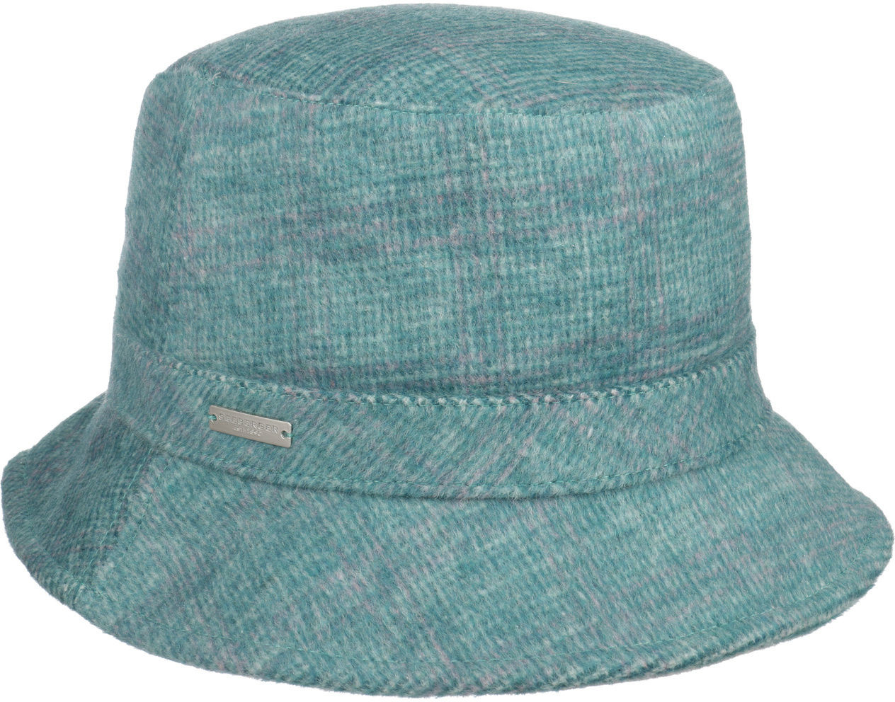 Seeberger Kapelusz Damski Check Bucket by petrolowy, One Size