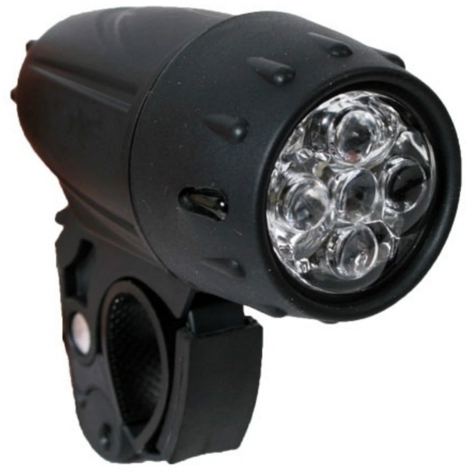 Lampka XC-769 rowerowa przednia 5-LED przód czarna