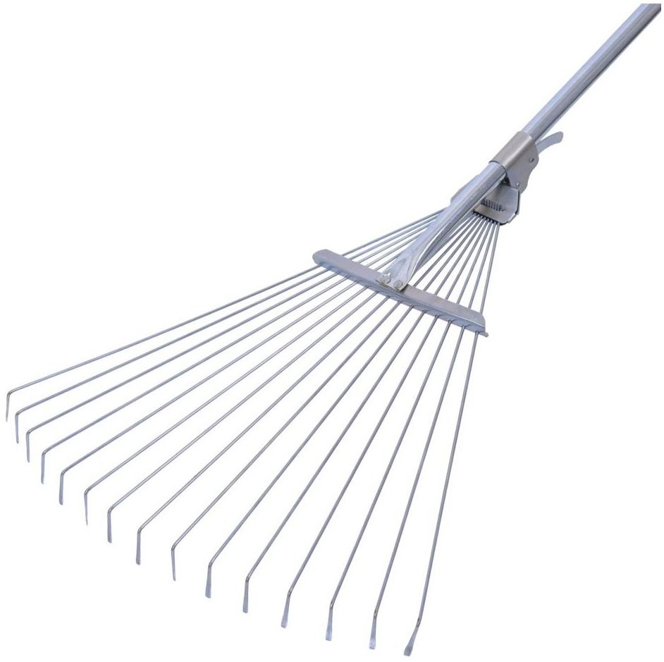 Grabie wachlarzowe do liści 50 cm metalowe regulowane