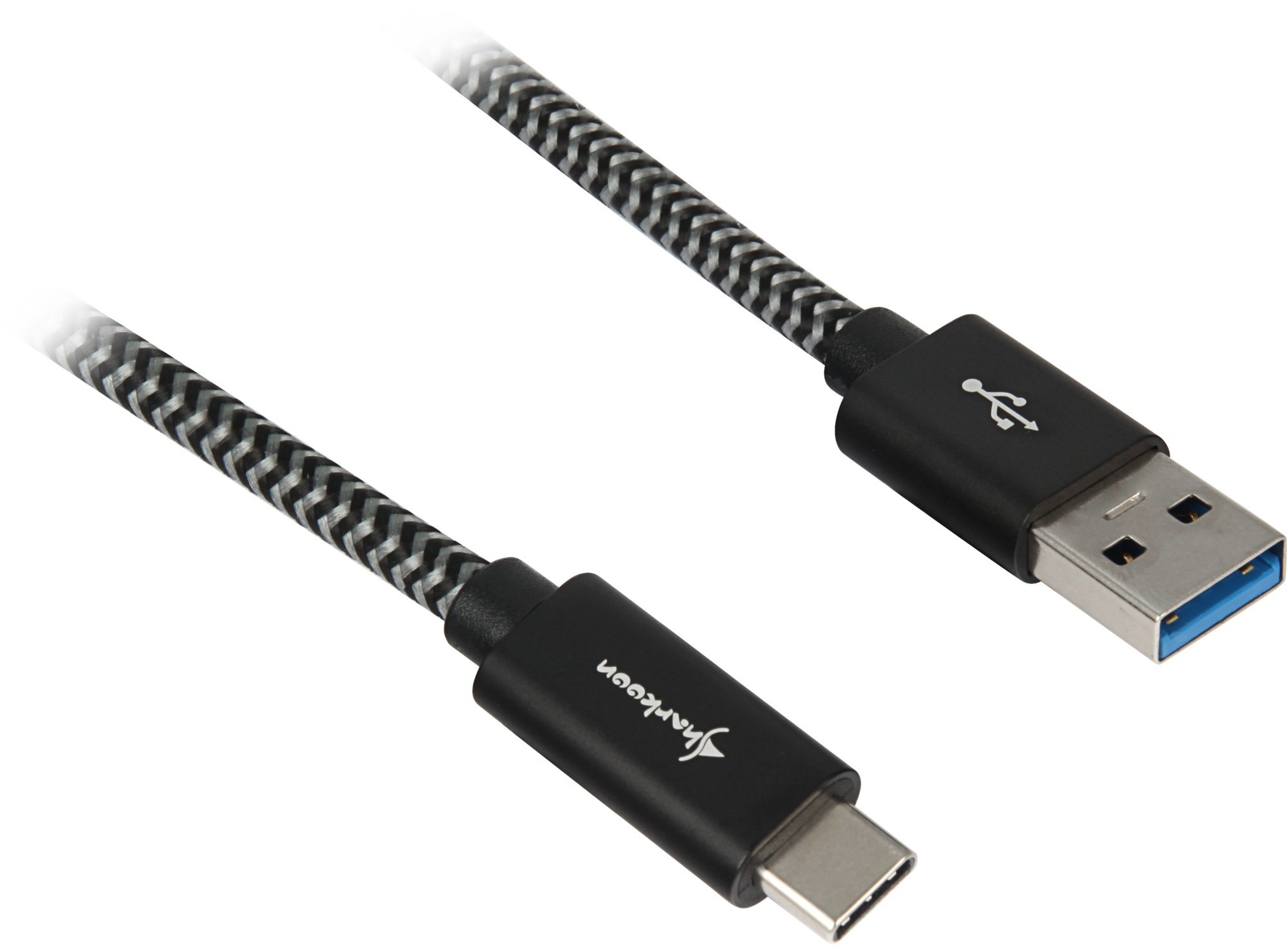 Sharkoon USB 3.1 A-C black grey 1.0m Aluminum + Braid