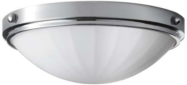 Feiss LAMPA sufitowa FE/PERRY/F BATH Elstead szklana OPRAWA plafon łazienkowy IP44 polerowany chrom biały FE/PERRY/F BATH