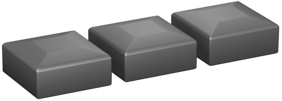 Polargos Kapturek do słupka 70 x 70 mm 3 szt. szary