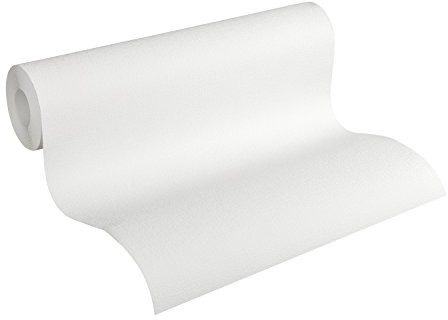 A.S. Création tapeta z włókniny Tapeta Meister do czyszczenia 15 m alternatywą dla tapet typu raufaza tapeta NAF 15,00 m x 0,53 m Biały Made in Germany 336381  33638  1