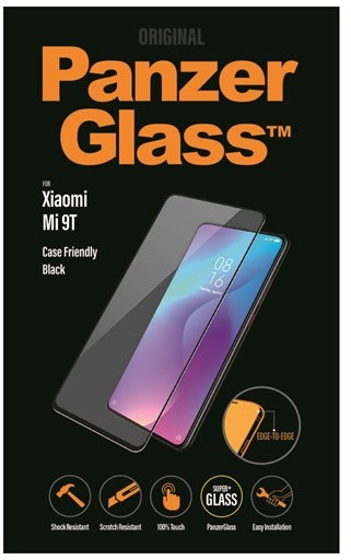 PanzerGlass Xiaomi Mi 9T (Case Friendly) - Black PANZER8013