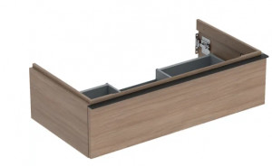 GEBERIT 502.312.JH.1 Szafka pod umywalkę iCon z jedną szufladą 88,8 cm x 24,7 cm x 47,6 cm dąb melaminowa struktura drewna lava matowy