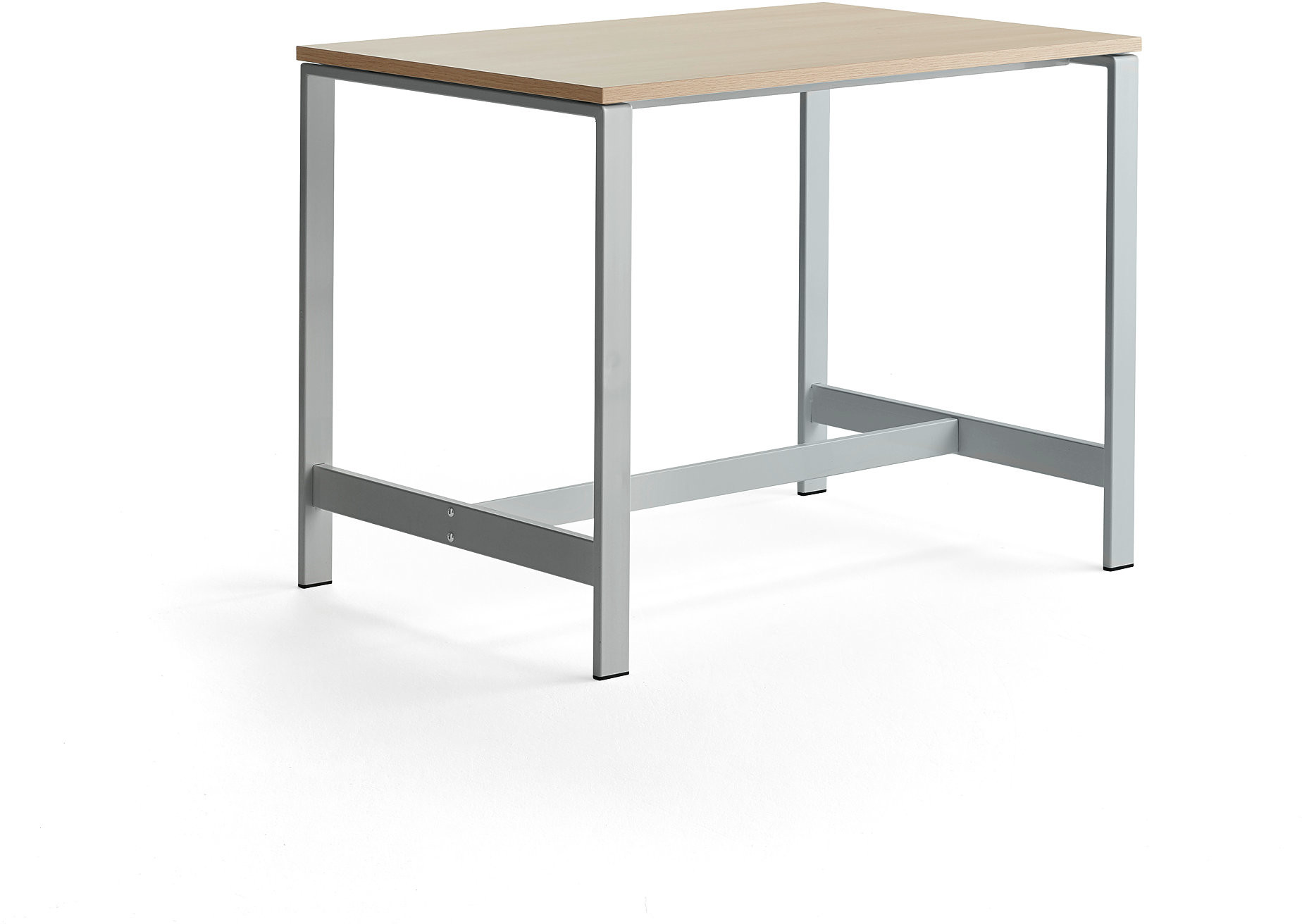 AJ Produkty Stół VARIOUS, 1200x800 mm, wysokość 900 mm, srebrny, dąb