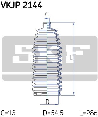 SKF Zestaw osłon, układ kierowniczy VKJP 2144