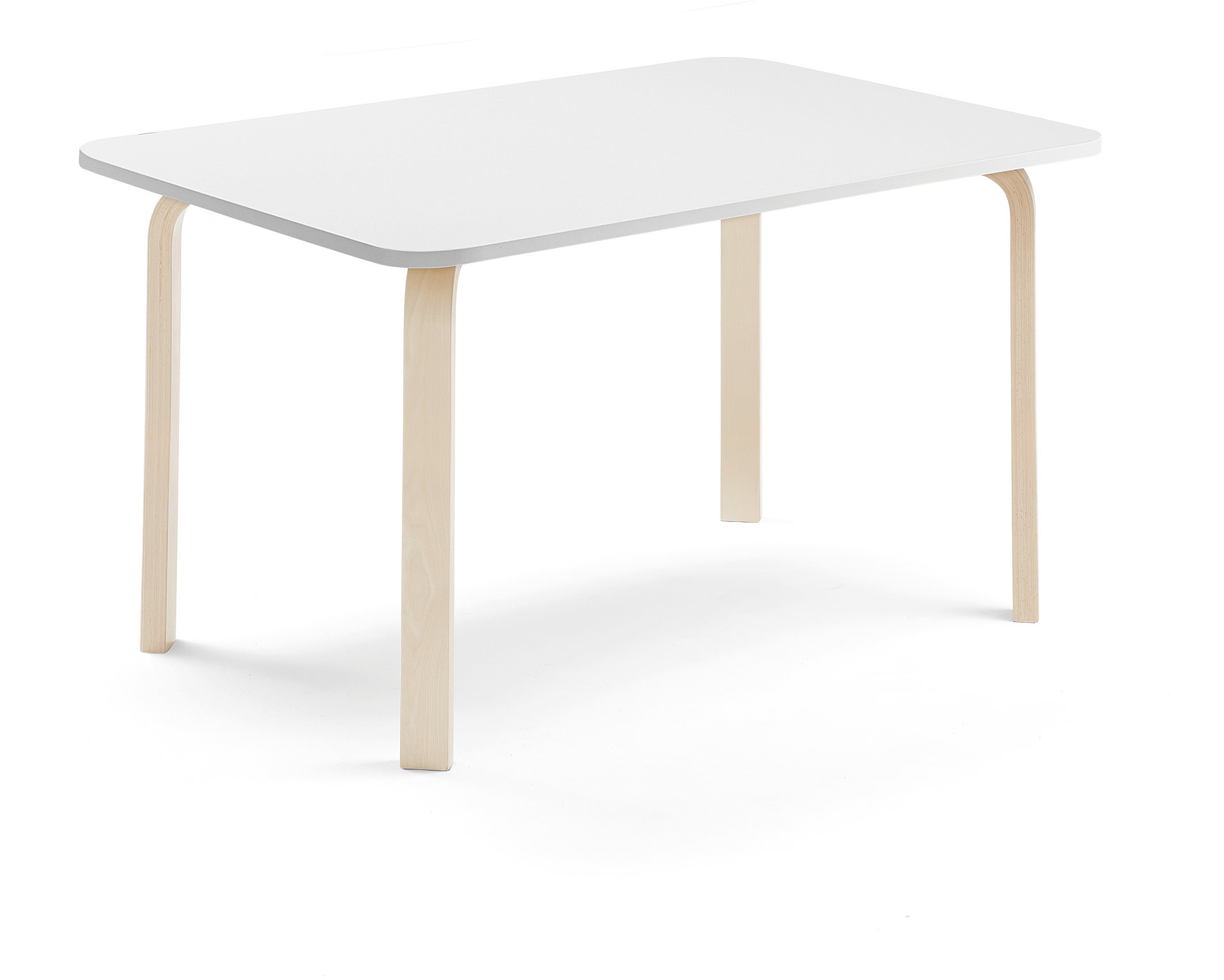 AJ Produkty Stół ELTON, 1200x700x640 mm, biały laminat, brzoza