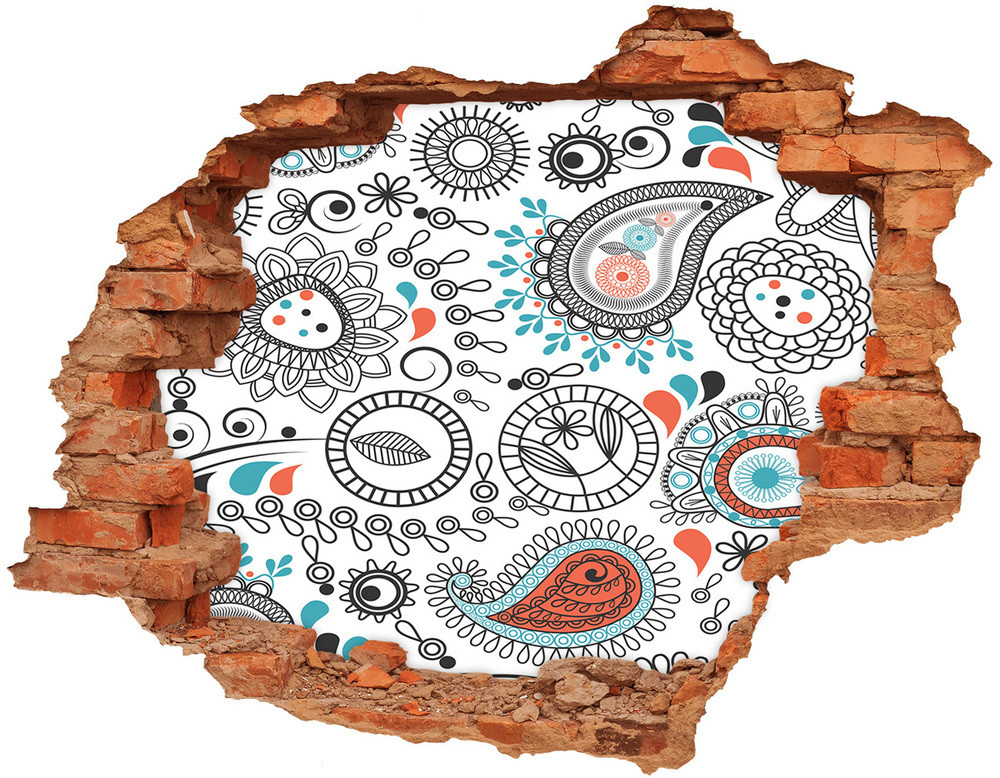 Wallmuralia.pl Okleina 3D dziura naklejka Ornamenty