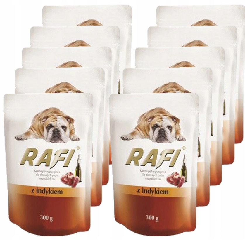 Dolina Noteci (RAFI) RAFI Saszetka dla Psa INDYK 10x 300g  od 95zł +DO 3% ZWROTU W PROGRAMIE LOJALNOŚCIOWYM ZEST-RAFI-300-10-IND