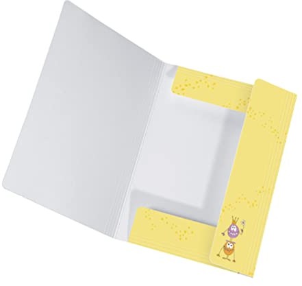 FALKEN Teczka tekturowa dla dzieci Falken z motywem potworów z bardzo mocnego kartonu z gumką z trzema klapami teczka na rysunki A3 teczka do szkoły lub przedszkola