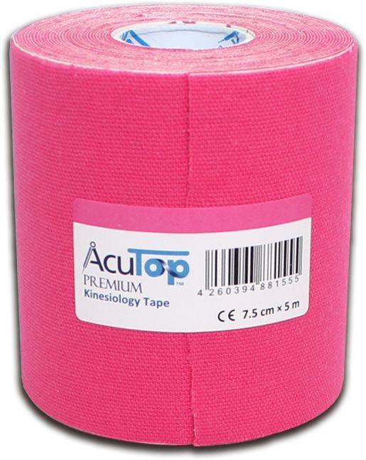 Tape Acutop Szeroka rolka - AcuTop PREMIUM kinesiology KINESIO różowy + INSTRUKCJA (atp7 pink) 4260394881555