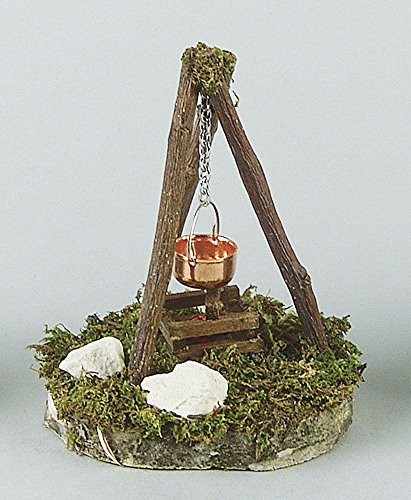 Kahlert Licht kahlert Licht 40676  miniaturowe wyposażenie akcesoria  ogniska z kotłów, światłem imitującym płomień