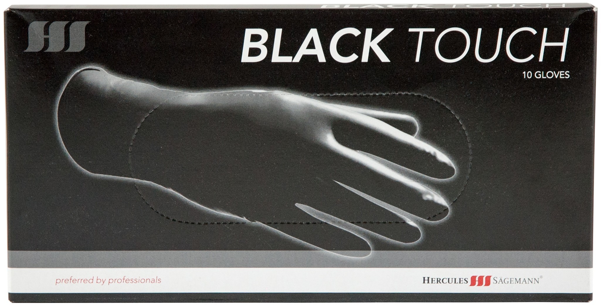 Hercules Bezpudrowe Czarne rękawiczki lateksowe rozm. L 10szt. 0000034517