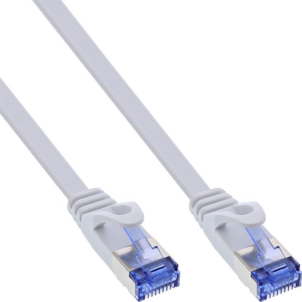 InLine Patchcord płaski U FTP kat 6A biały 3m 71803W