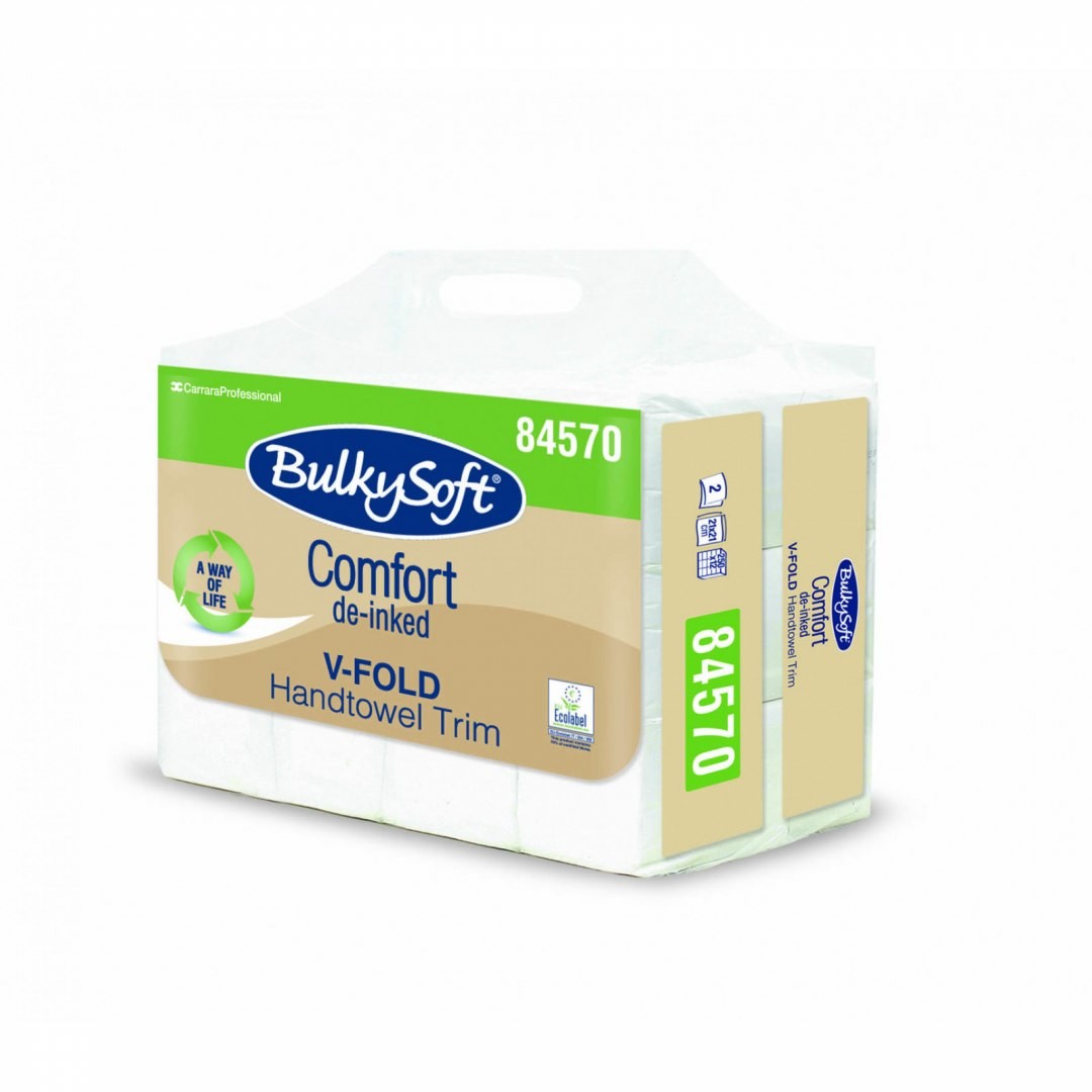 BulkySoft Bulky Soft Comfort de-inked EKOLOGICZNY ręcznik papierowy składany typu ZZ, V 84570 rek0527137