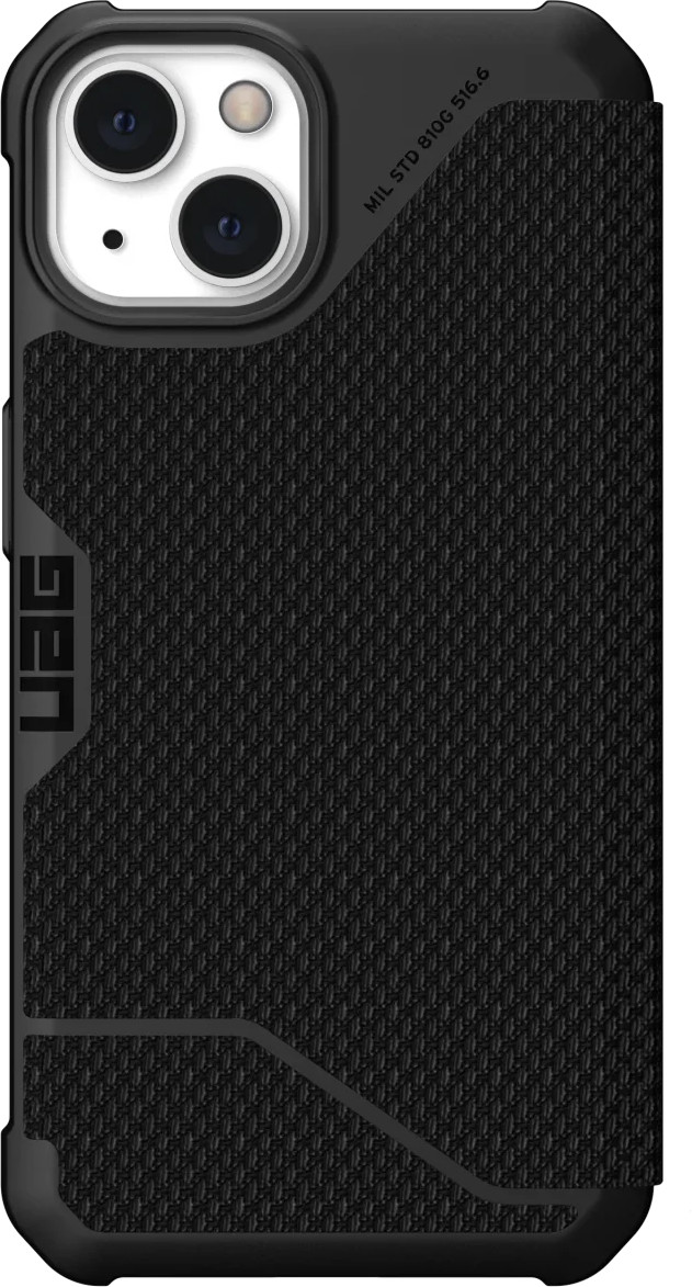 Urban Armor Gear Metropolis Folio Etui Pancerne z Klapką do iPhone 13 (Kevlar Black) 113176113940