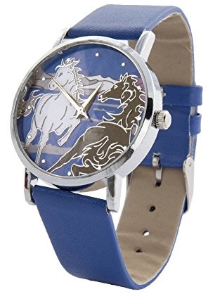 HKM męska bransoletka zegarek Horse, srebrny, M 556264