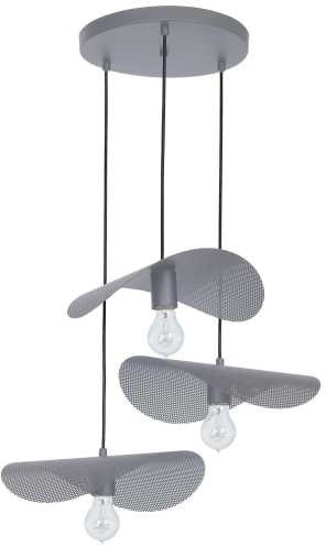 Luminex Lampa wisząca Struna 8041 lampa sufitowa 3x60W E27 szara