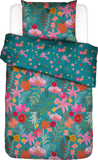 Covers & Co Pościel Flower Power 155 x 220 cm z poszewką na poduszkę 80 x 80 cm 550488-100DE-002