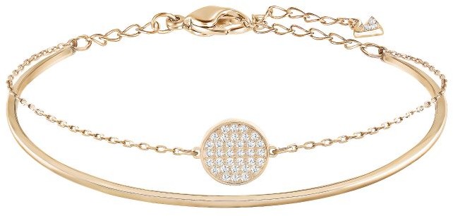 Swarovski Ginger Bangle, White Rose gold-plated 5274892