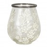 Clayre & Eef Szklany Świecznik Na Tealight w Kwiatki D Clayre & Eef 6GL2875