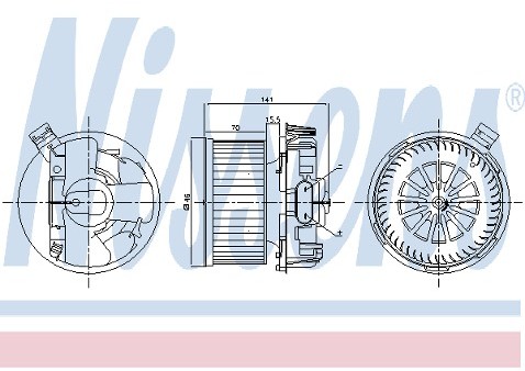 NISSENS Wentylator wnętrza NISSENS 87128