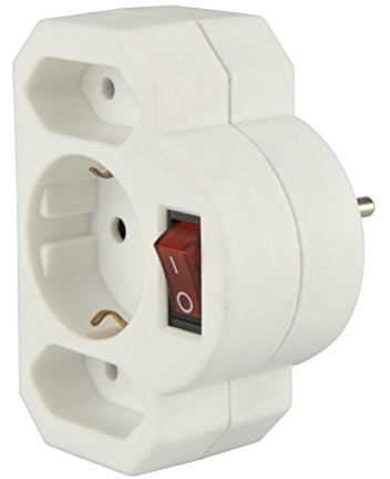 Unitec 227000 A wtyczka Schuko 1 X i 2 X Euro szal, biały