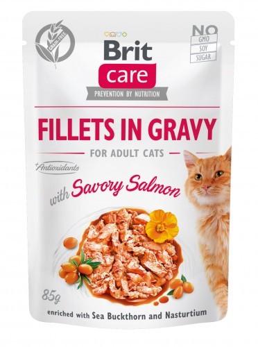 Brit Care Cat Pouch Savory Salmon 85g 104-100530