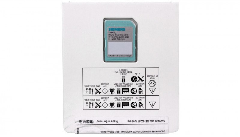 Siemens Karta pamięci 128KB SIMATIC S7-300C7ET 200 6ES7953-8LG31-0AA0 6ES7953-8LG31-0AA0