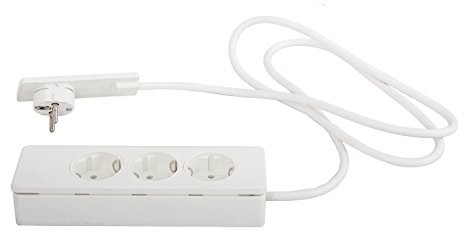 Schulte SCHULTE 151000156300 Evoline listwa przedłużająca w wersji schuko, kolor biały 151000156300