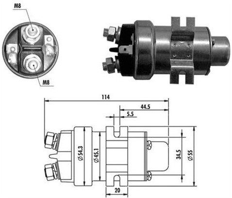MAGNETI MARELLI Włącznik elektromagnetyczny, rozrusznik MAGNETI MARELLI 940113050019