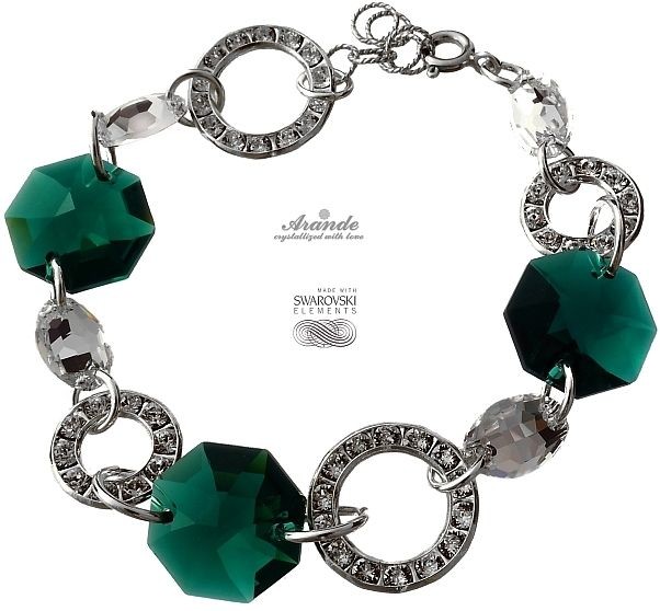 Swarovski Arande SPECIAL Bransoletka EMERALD SREBRO 4253766130