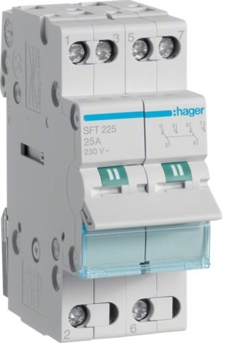 Hager Modułowy przełącznik instalacyjny SFT225 25A 2P SFT225