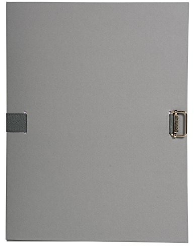 Exacompta Exacompta Teczka na dokumenty 730E (odpinany grzbiet fałdowany, kaszerowany karton, barwiona okładka z tkaniny, format DIN A4), 1 sztuka szara 730E