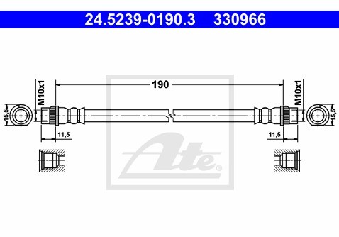 ATE Przewód hamulcowy elastyczny 24.5239-0190.3