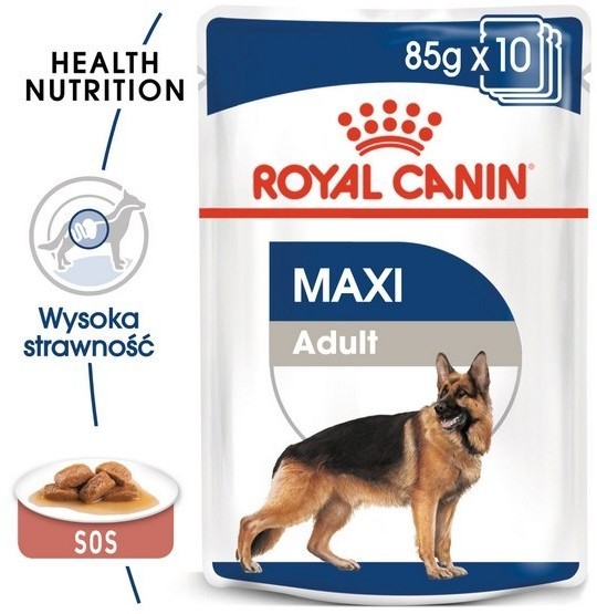 Royal Canin Size Maxi Adult karma mokra w sosie dla psów dorosłych, do 5 roku życia, ras dużych saszetka 140g 16429