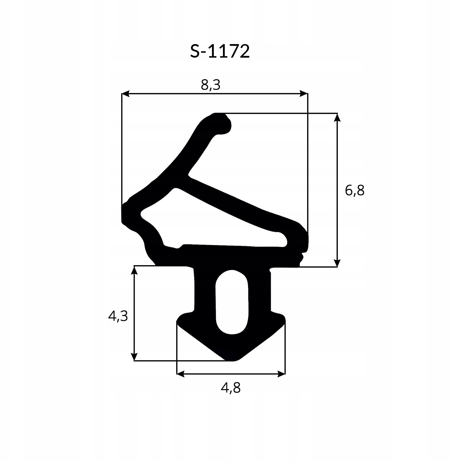 Uszczelka do Okien Pcv Aluplast S-1172 - 25m