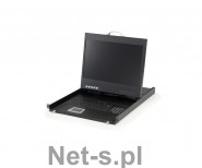 LevelOne 19IN WIDESCREEN LCD KVM RACK CONSOLE DE KEYBOARD (KVM-8901DE)