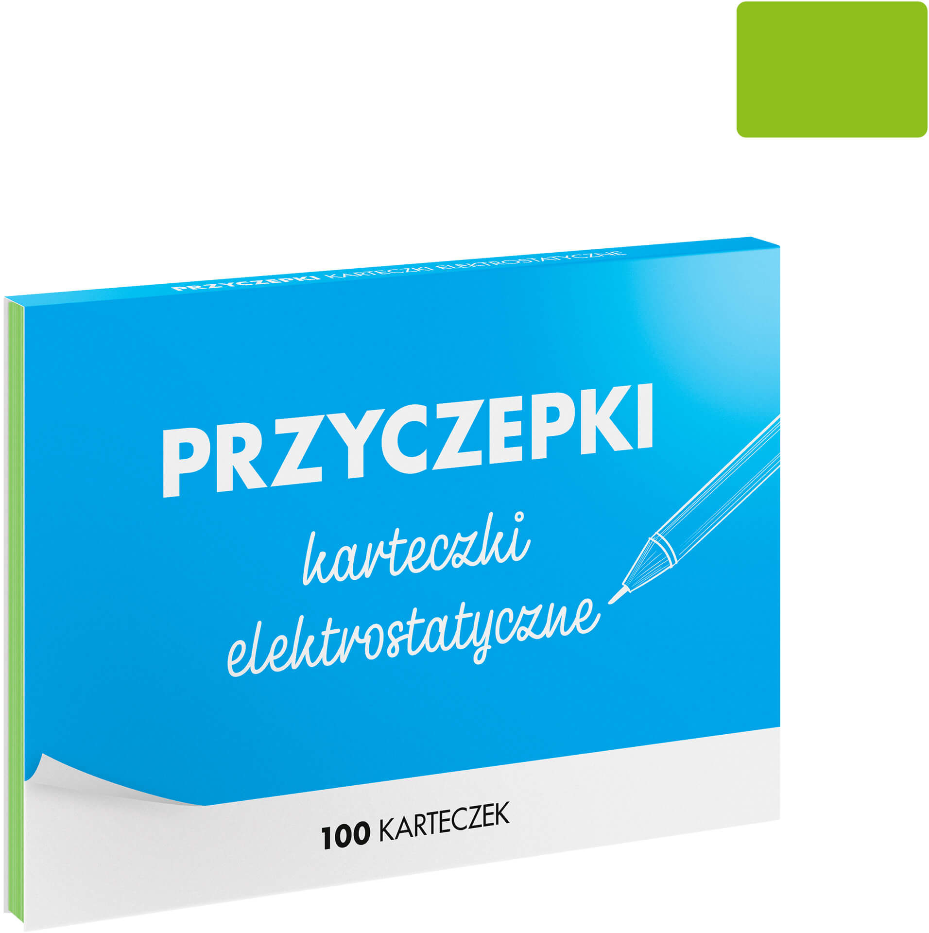 Фото - Стікери й папірці PRZYCZEPKI - zielone karteczki elektrostatyczne - 100 szt.