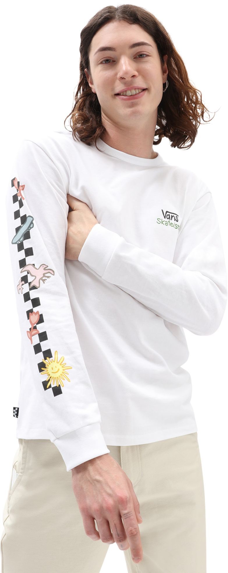 Vans t-shirt SKATEISTAN LS White