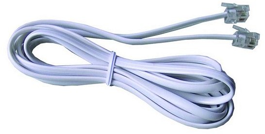 DPM Kabel telefoniczny RJ11 Solid 10 m biały