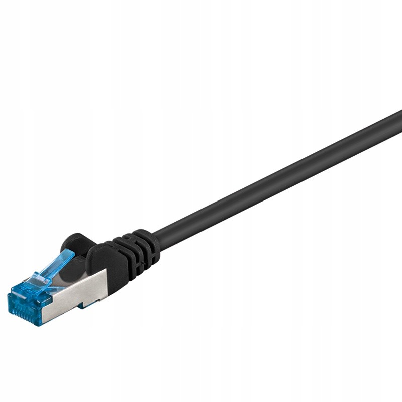Kabel Lan Patchcord Cat 6A S/ftp czarny 20m