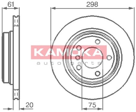KAMOKA Tarcza hamulcowa 1031672
