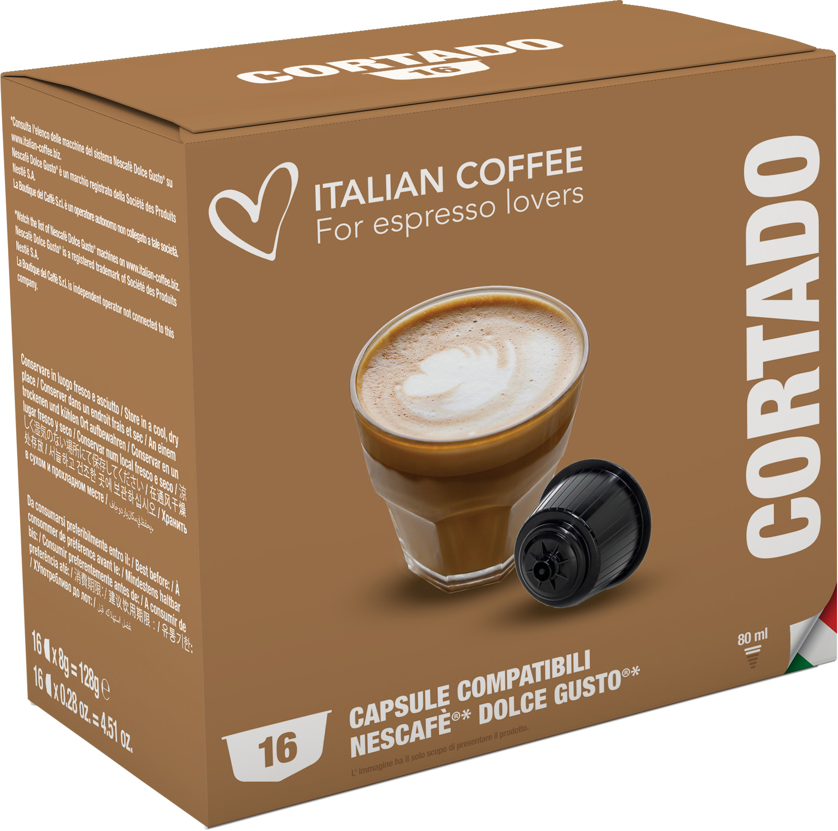 Italian Coffee Cortado 16 kapsułek do Dolce Gusto