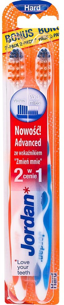 Jordan Advanced twarda 2 w cenie 1 szczoteczka do zębów