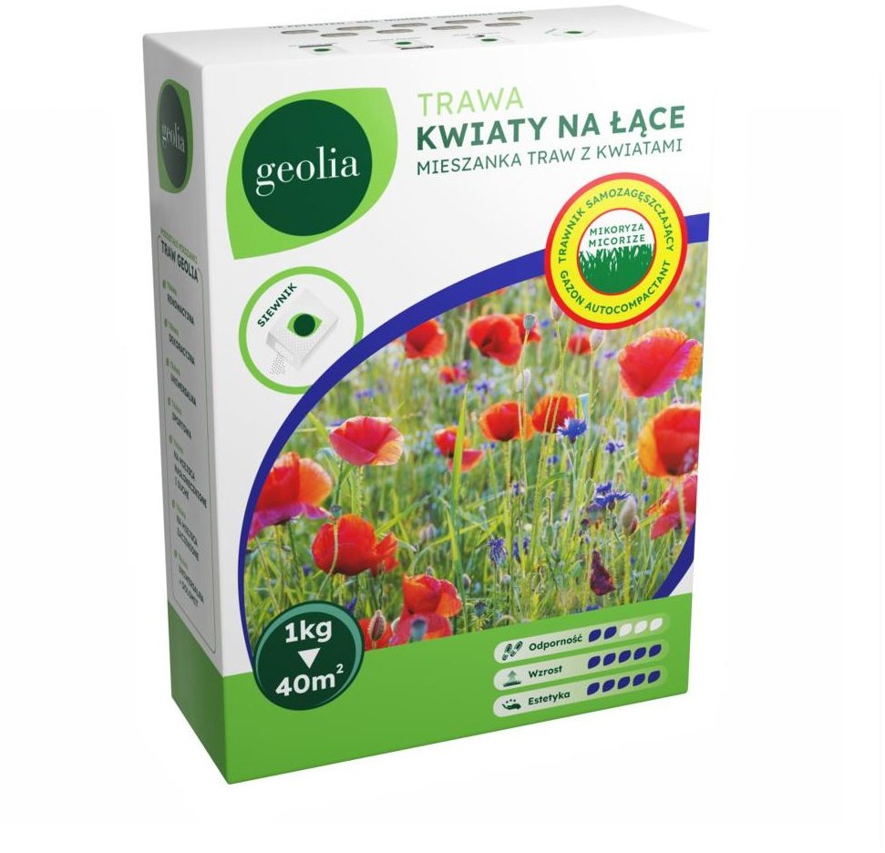GEOLIA Nasiona trawy kwiaty na łące 1kg Geolia