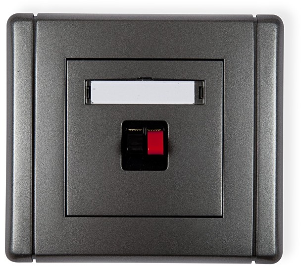Karlik Flexi grafitowy gniazdo głośnikowe x1 2,5mm2) 11FGG-1 11FGG-1