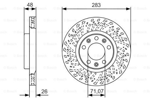 BOSCH Tarcza hamulcowa przednia, 0 986 479 C35  0986479C35